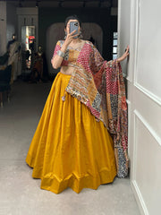 Mustard Color Pure Cotton Lehenga Choli